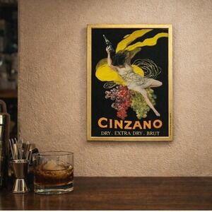 Vintage Cinzano‎ Dry Extra Dry Brut Advertisement Poster Art Print NEW